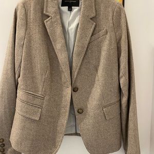 Wool chevron print blazer